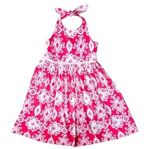 Girls goodlad 8/10 red Aztec print halter sundress